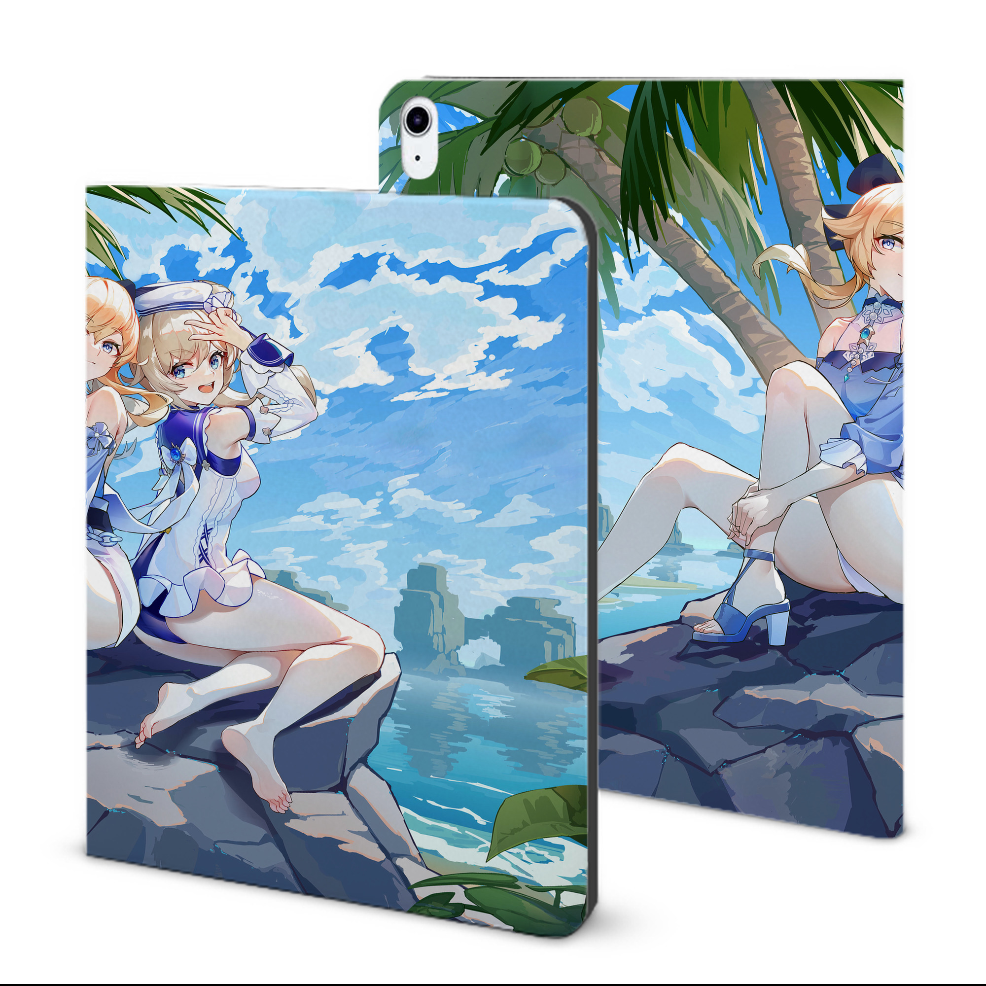 げんし神 genshin IPad ケース ブック型 PUレザー TPU 耐衝撃 軽量 薄型 ペン収納なし 全面保護 IPad 各モデル対応